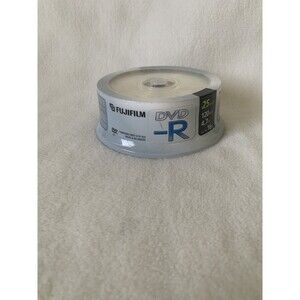 Fujifilm DVD-R 4.7GB 120 Min Recordable‎ Blank DVD New 25 Pack Blanks